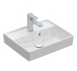 Villeroy & Boch Collaro - Umývadielko 45x37 cm, s prepadom, 1 otvor na batériu, CeramicPlus, Stone White