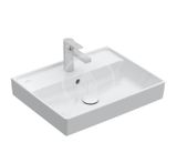 Villeroy & Boch Collaro - Umývadlo 60x47 cm, s prepadom, otvor na batériu, CeramicPlus, alpská biela