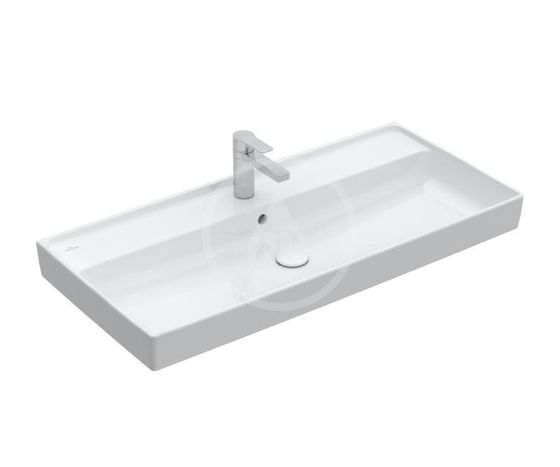 Villeroy & Boch Collaro - Umývadlo nábytkové 100x47 cm, s prepadom, otvor na batériu, alpská biela