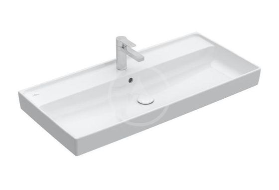 Villeroy & Boch Collaro - Umývadlo nábytkové 100x47 cm, s prepadom, otvor na batériu, alpská biela