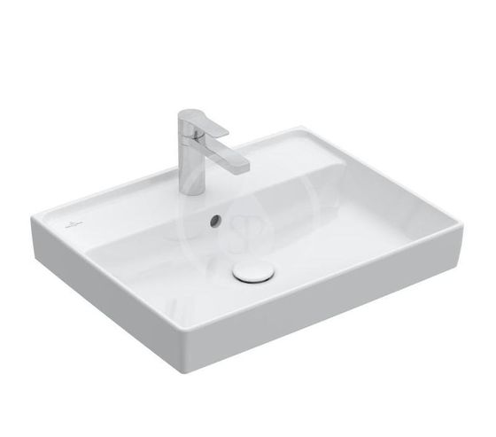 Villeroy & Boch Collaro - Umývadlo nábytkové 60x47 cm, s prepadom, otvor na batériu, alpská biela