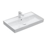 Villeroy & Boch Collaro - Umývadlo nábytkové 80x47 cm, s prepadom, otvor na batériu, CeramicPlus, Stone White