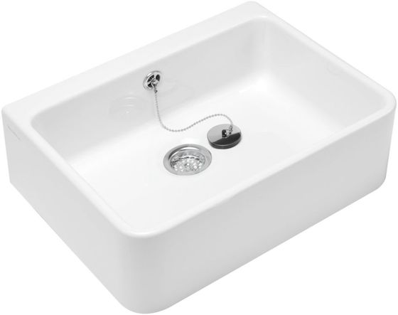 Villeroy & Boch O.novo - Keramický drez na dosku, 50x41 cm, alpská biela