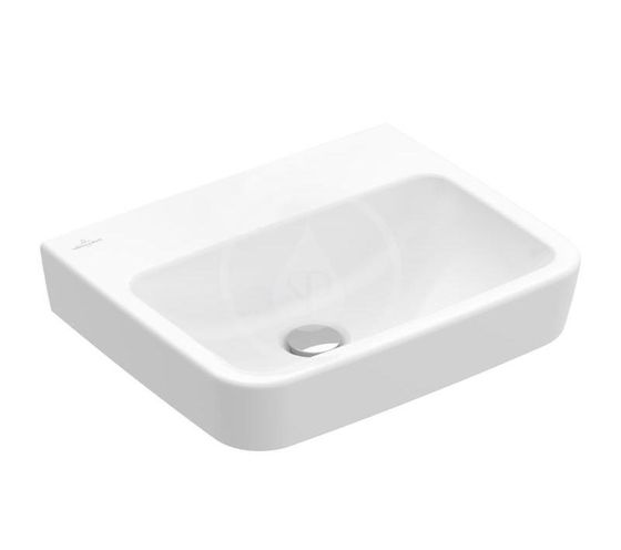 Villeroy & Boch O.novo - Umývadielko, 45x37 cm, bez prepadu, bez otvoru na batériu, AntiBac, CeramicPlus, alpská biela