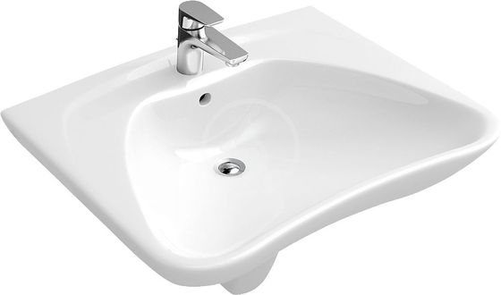 Villeroy & Boch ViCare - Umývadlo Vita, 60x49 cm, bez prepadu, otvor na batériu, CeramicPlus, biela