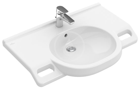 Villeroy & Boch ViCare - Umývadlo Vita 80x55 cm, s prepadom, otvor na batériu, alpská biela