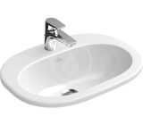 Villeroy & Boch O.novo - Umývadlo zápustné 56x41 cm, bez prepadu, otvor na batériu, alpská biela