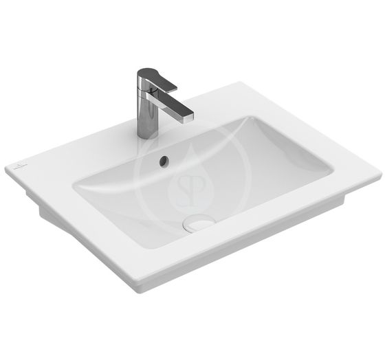 Villeroy & Boch Venticello - Umývadlo 60x50 cm, s prepadom, otvor na batériu, alpská biela