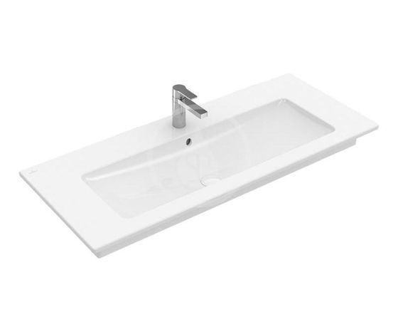 Villeroy & Boch Venticello - Umývadlo nábytkové 80x50 cm, s prepadom, otvor na batériu, alpská biela