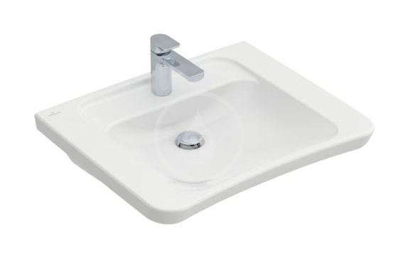 Villeroy & Boch ViCare - Umývadlo, 65x55 cm, bez prepadu, otvor na batériu, AntiBac, CeramicPlus, biela