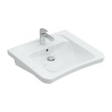 Villeroy & Boch ViCare - Umývadlo, 65x55 cm, s prepadom, otvor na batériu, AntiBac, CeramicPlus, biela